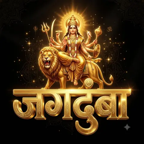Golden Goddess Mahalakshmi Image